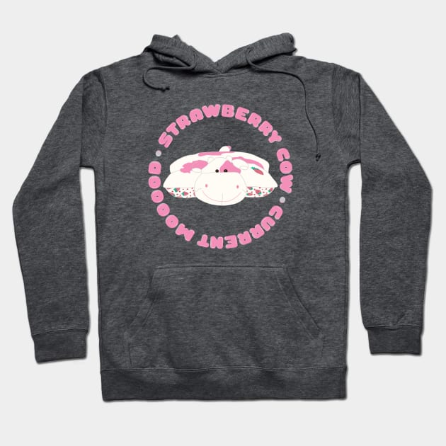 Current mood strawberry cow Hoodie by AnnaBanana